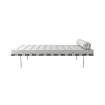 Couch Barcelona Cromado em Sintetico Branco