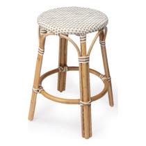 Counter Stool Butler Specialty Company Tobias Rattan branco/castanho