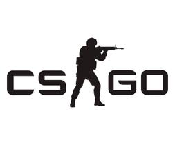 Counter Strike CS-GO Decorativo preto em MDF 3mm