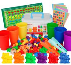 Counting Bears NEOROD Rainbow com copos de separação 90 unidades+2 anos