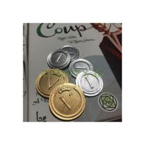 Coup - Kit de moedas compatível com Coup RPG Prata Dourado - Trinity 3D