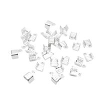 Couro Achados Jóias com Cord Termina, Iron Fold, Crimps, Thick, 3mm, 4mm, 5mm, 100PCs, HK064