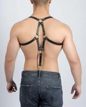 Couro arreio masculino suspensório harness - New star