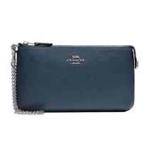 Couro Crossgrain Wristlet Coach com corrente para mulheres Couro Crossgrain Wristlet Coach com corrente para mulheres