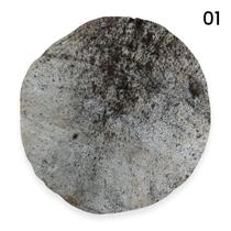 Couro de boi legítimo, disco com 65cm, com pelos