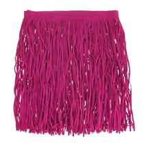 Couro PU Fringe Trim M METERXITY 1,9 m, vermelho rosa, dupla face Couro PU Fringe Trim M METERXITY 1,9 m, vermelho rosa, dupla face