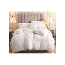 Coverlet Furry Winter 1,5 lugares branca - Lightbek Official Store