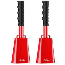 Cow Bell Eastar ECB-006R de 10 cm com alça, pacote com 2 unidades de ferro vermelho