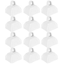 Cow Bells Noise Makers Javik, 12 unidades pequenas brancas com alça