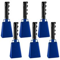 Cowbell FOVERN1 Metal, 6 peças com alça, azul royal de 9 polegadas