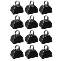 Cowbell FOVERN1 Metal Black de 3 polegadas com alça, 12 unidades