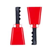 Cowbell Javik Steel de 20 cm com alça, pacote com 2 unidades vermelhas para esportes