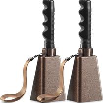 Cowbells Bedwina 9 de metal com alça, pacote com 2 unidades de cobre e aço Cowbells Bedwina 9 de metal com alça, pacote com 2 unidades de cobre e aço