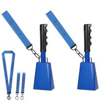 Cowbells Mardili de 10 polegadas com alça para eventos esportivos, pacote com 2