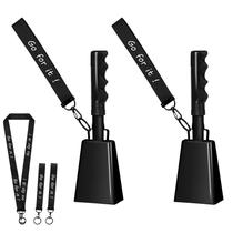 Cowbells Mardili de 10 polegadas com alça para eventos esportivos, pacote com 2