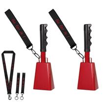 Cowbells Mardili de 10 polegadas com alça para eventos esportivos, pacote com 2