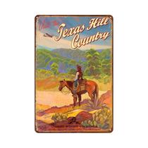 Cowboys Ocidentais Vintage, Cavalos De Equitação, Placa De Metal, Decoração De Arte De Parede Para