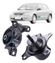 Coxim do motor honda civic 1.7 16v 2001 á 2006 kit c/2 unidades (1ld + 1le)