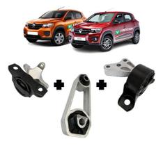 Coxim do motor renault kwid 1.0 12v 2017 kit lado esquerdo + direito + traseiro central