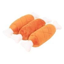 Coxinha de frango de pelúcia de brinquedo para animais de estimação Squeaky Interactive Yellow Coxinha de frango de pelúcia de brinquedo para animais de estimação Squeaky Interactive Yellow
