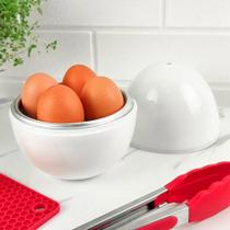 Cozedor 4 Ovos Cozidos Recipiente Fazer Microondas Design Compacto Função Cozinhar Forma A Vapor Prático e Saudável - Propius
