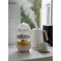 Cozedor Elétrico Multifuncional 3 Níveis Panela a Vapor para Ovos e Legumes 110V/220V Voltagem:110v Cozedor Elétrico Multifuncional 3 Níveis Panela a Vapor para Ovos e Legumes 110V/220V Voltagem:110v