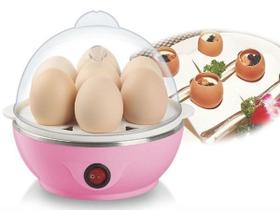 Cozedor Elétrico Vapor Cozinha Multi Funções Ovos Egg Rosa