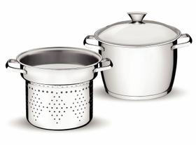 Cozi Pasta Inox Tampa de Vidro 2 Peças Allegra Tramontina 65650064 Cozi Pasta Inox Tampa de Vidro 2 Peças Allegra Tramontina 65650064