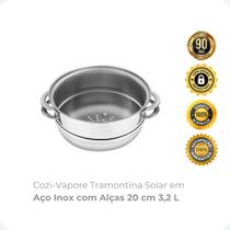 Cozi-Vapore Aço Inox 20cm - 3,2L Solar Tramontina 62510/200