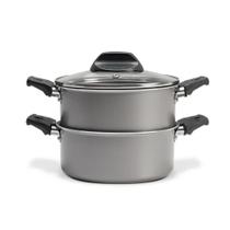 Cozi-Vapore de Alumínio c/Antiaderente 16cm 1,45L Prata 7100/150 Brinox