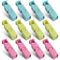 Cozihom Squeeze Bread Bag Clips, Bag Cinches, Bagel Bag Clips, Slip Grip Easy Squeeze & Lock, Cor Sortida, 12 Pacote