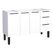 Cozimax gabinete desmontado aço jupiter 1446mm branco pia 1.50m