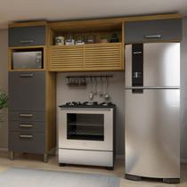 Cozinha 2 Peças Armário Aéreo 2 Portas e Paneleiro 2 Portas 3 Gavetas Princesa