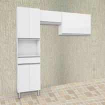 Cozinha 3 Peças Branco Brilho Modulada Top Class Batrol Cozinha 3 Peças Branco Brilho Modulada Top Class Batrol