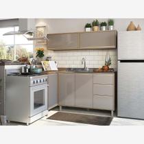 Cozinha 4 Pçs C/Armários E Balcões Mel Vanilla C/Graff Cozinha 4 Pçs C/Armários E Balcões Mel Vanilla C/Graff