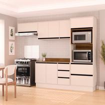 Cozinha 4 Peças Balcão 3 Gavetas 2 Portas Aéreo Basculante Torre Quente com Tampo Koya