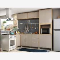 Cozinha 5 Pçs C/Armário Balcões Mel Vanilla C/Graff Cozinha 5 Pçs C/Armário Balcões Mel Vanilla C/Graff