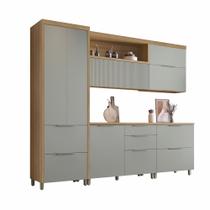 Cozinha 5 Peças 7 Portas 6 Gavetas Ripado Marquesa 100 MDF - Nesher Cozinha 5 Peças 7 Portas 6 Gavetas Ripado Marquesa 100 MDF - Nesher