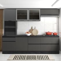 Cozinha 5 Pecas Balcao Tampo 258 Cm Etti Grafite Pln Grafite