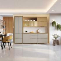 Cozinha 5 Peças Marquesa Vidro Reflecta Nesher Nature-Greige