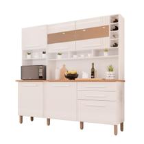 Cozinha 6 Portas 2 Gavetas Ágata Com Espelho - Tudo de Móveis