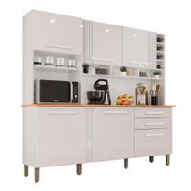Cozinha 6 Portas 2 Gavetas Amanda - Tudo De Móveis Branco Neve
