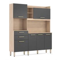 Cozinha 6 Portas 2 Gavetas Selecta 96211 Avena Grafito