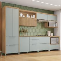 Cozinha 7 Peças 7 Portas 7 Gavetas 100% MDF Marquesa Marrom/Nature/Verde Cozinha 7 Peças 7 Portas 7 Gavetas 100% MDF Marquesa Marrom/Nature/Verde