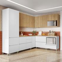 Cozinha 9 Peças Canto 12 Portas E 8 Gavetas Ripado Rainha 100 MDF Cozinha 9 Peças Canto 12 Portas E 8 Gavetas Ripado Rainha 100 MDF