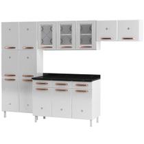 Cozinha Aço Completa Telasul Mirage New Bco 3vidros C/balcão