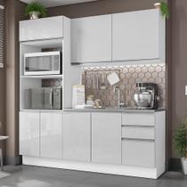 Cozinha Acordes Glamy Branco MDF 2 Gavetas 8 Portas Madesa Cozinha Acordes Glamy Branco MDF 2 Gavetas 8 Portas Madesa