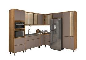 Cozinha Agata 10 Peças Reflecta Freijó/Connect Vitamov