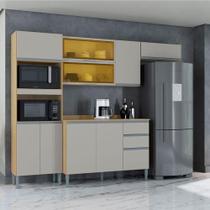 Cozinha Ambiente Aline Balcão Com Tampo Damasco Off White - Poquema Cozinha Ambiente Aline Balcão Com Tampo Damasco Off White - Poquema