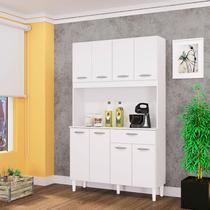 Cozinha Ambiente Kit Cassia 8 Portas Branco - Poquema - Poquema Industria